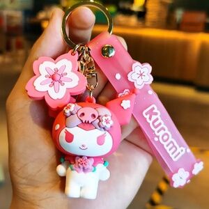 NEW! Sanrio Hello Kitty and Friends Kuromi Pretty in Pink Keychain / Wristlet!